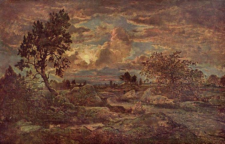 Theodore Rousseau Sonnenuntergang bei Arbonne